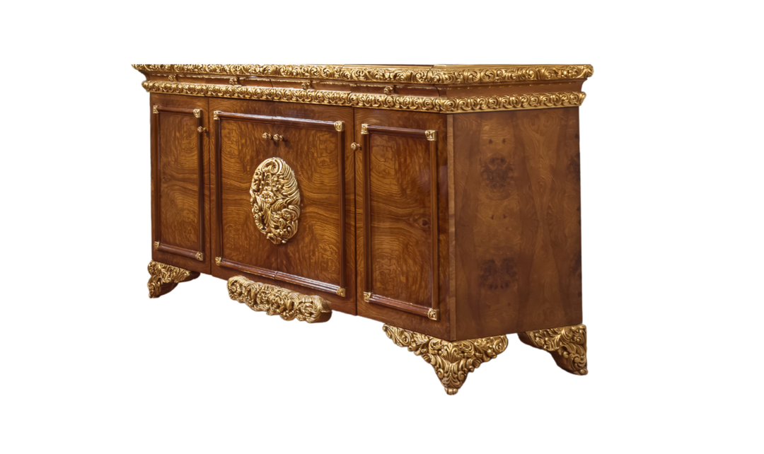 Klaussner Anna Luxury Curved Buffet with Ornate Detailing