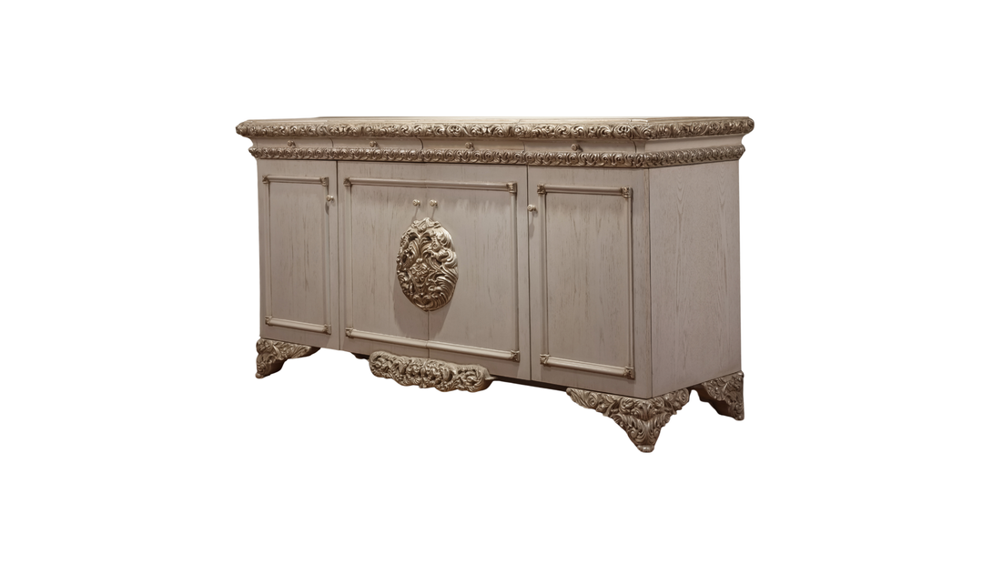 Klaussner Anna Luxury Curved Buffet with Ornate Detailing