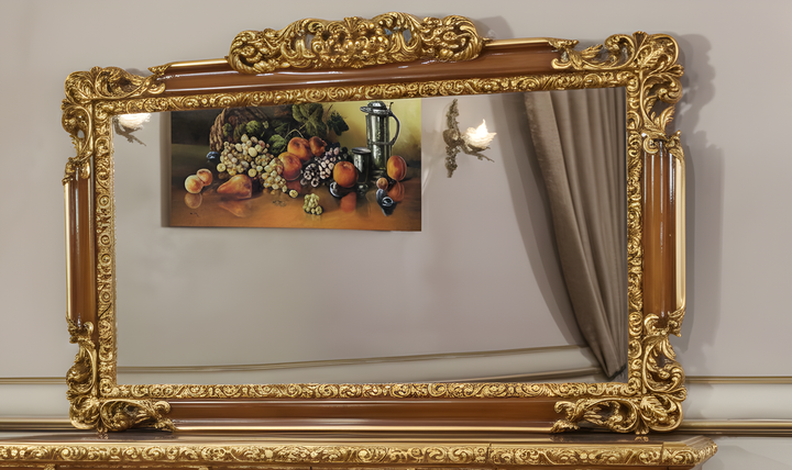 Klaussner Anna Luxury Carved Wall Mirror with Classic Detailing-JenniferFurniture