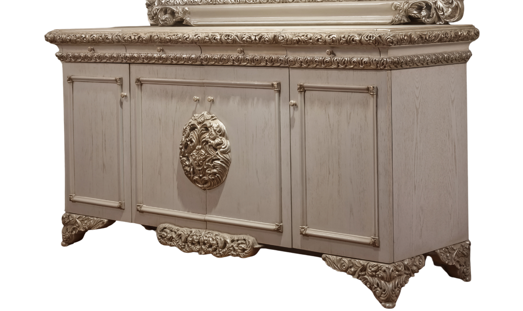 Klaussner Anna Luxury Curved Buffet with Ornate Detailing
