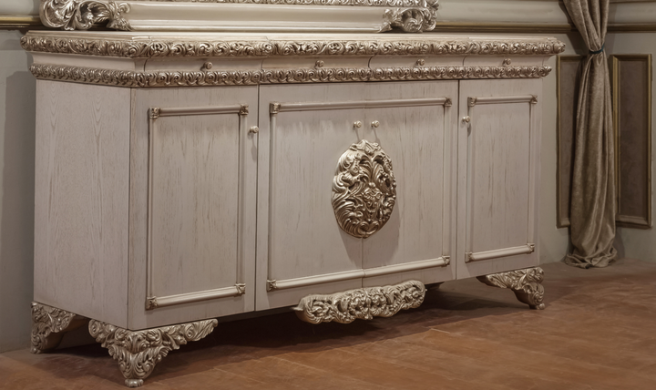 Klaussner Anna Luxury Curved Buffet with Ornate Detailing