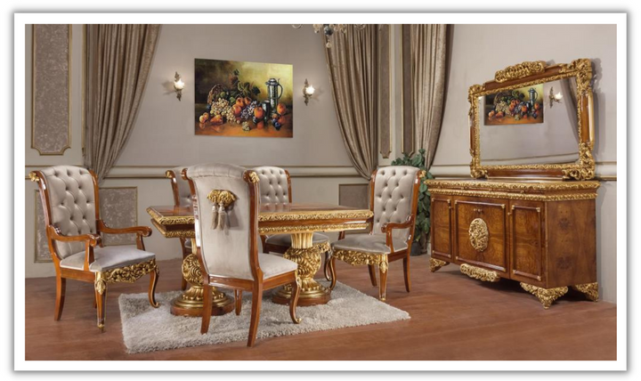 Klaussner Anna Silver Master Crafted Dining Room Set