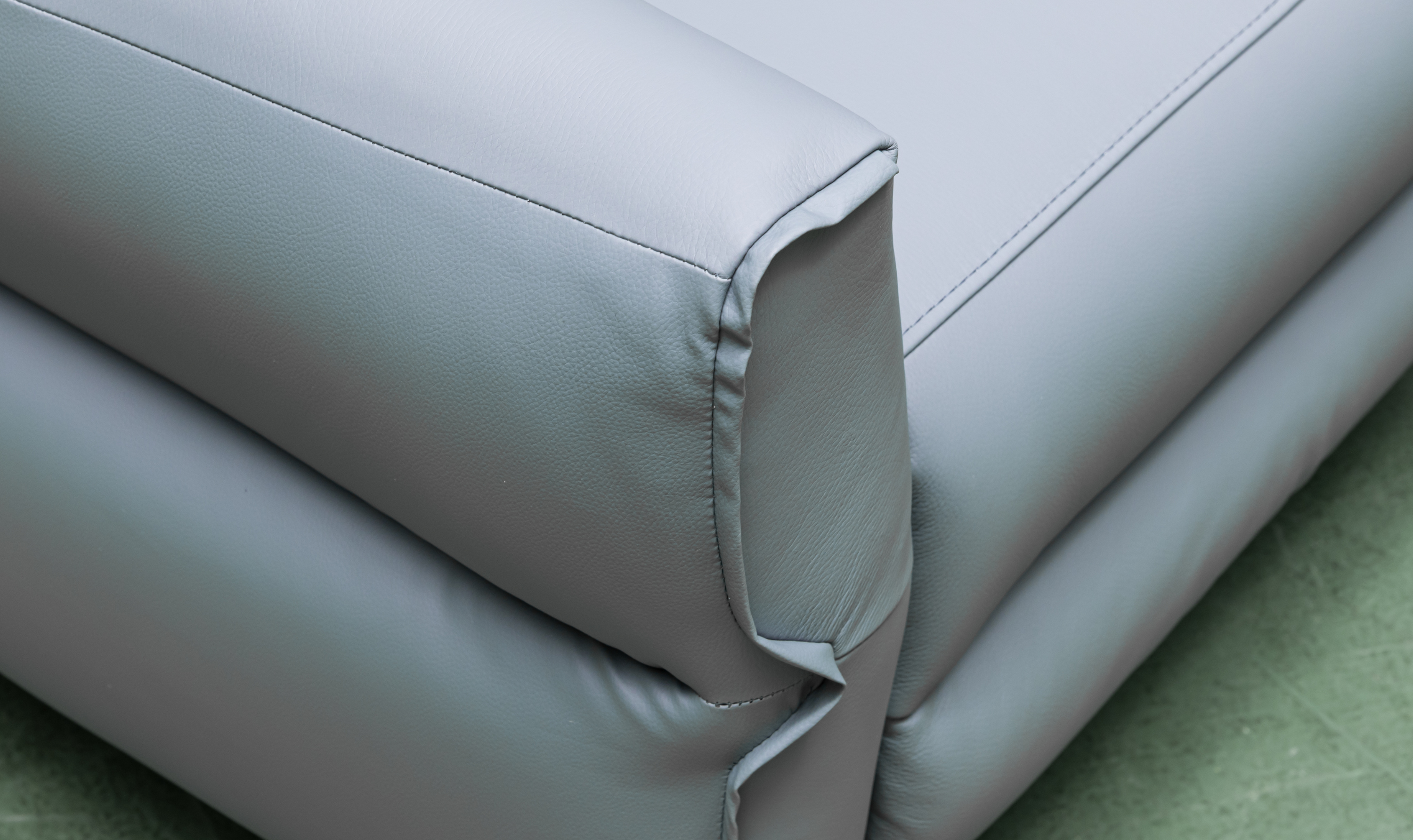 Klaussner Armonia 3-seater Blue Leather Power Reclining Sofa-jennifeer furniture