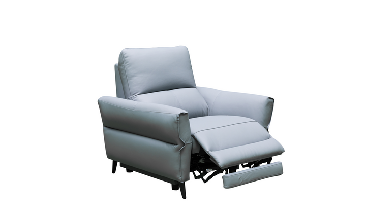 Klaussner Armonia Blue Leather Power Reclining Chair
