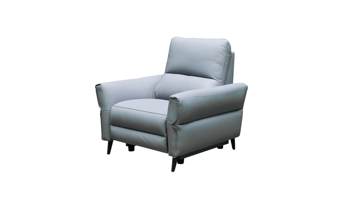 Klaussner Armonia Blue Leather Power Reclining Chair