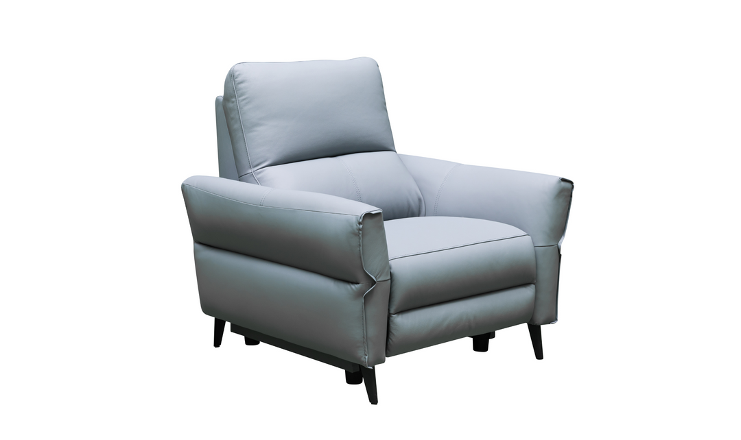 Klaussner Armonia Blue Leather Power Reclining Chair