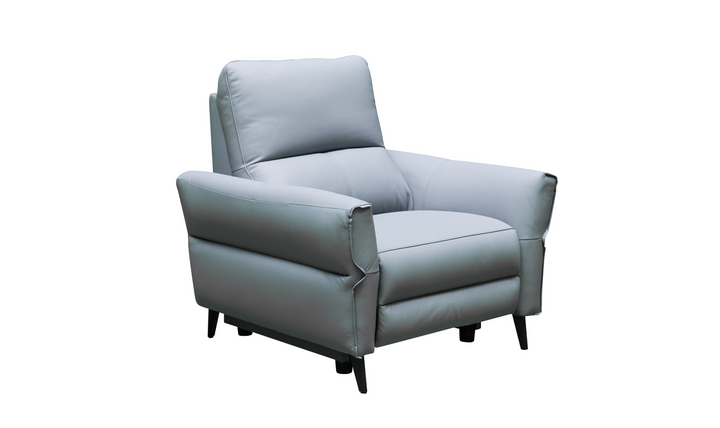 Klaussner Armonia Blue Leather Power Reclining Chair