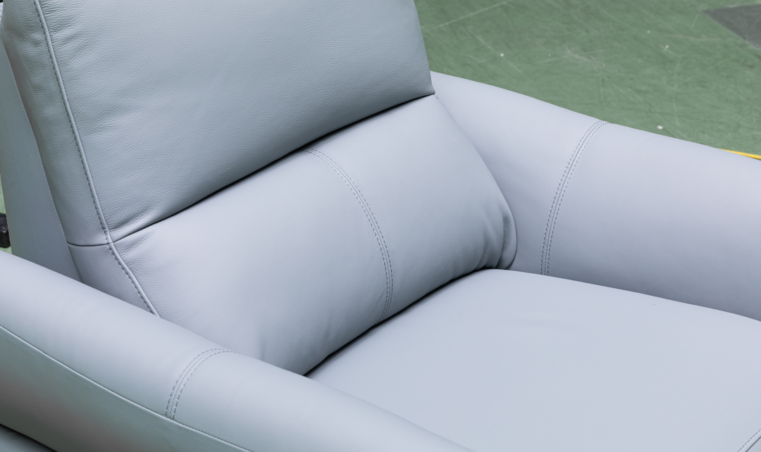 Klaussner Armonia Blue Leather Power Reclining Chair
