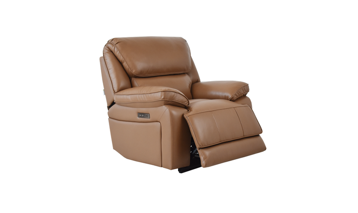 Klaussner Ashton Leather Power Reclining Chair-Jennifer Furniturre