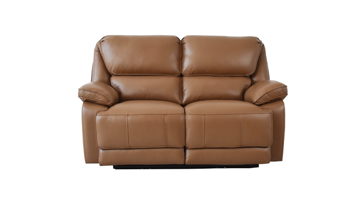 Klaussner Ashton Leather Power Reclining Loveseat with Adjustable Headrests & USB Charging-Jennifer Furniture