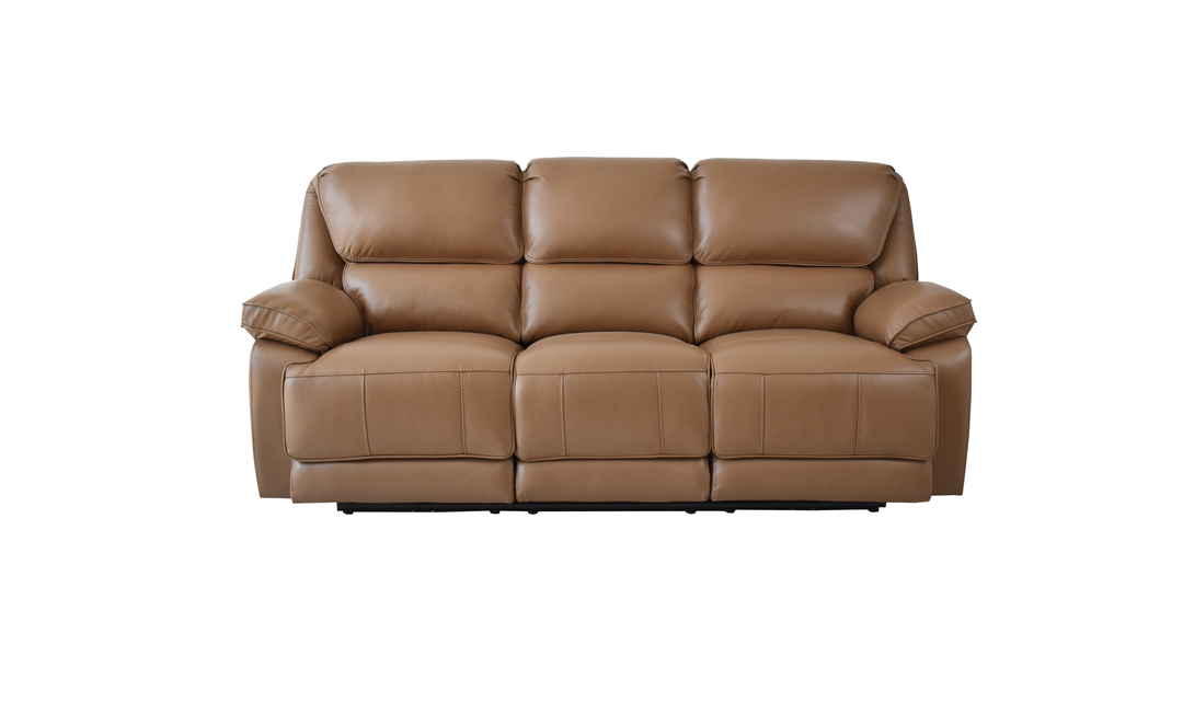 Klaussner Ashton Leather Power Reclining Sofa with USB Charging-Jennifer Furniture