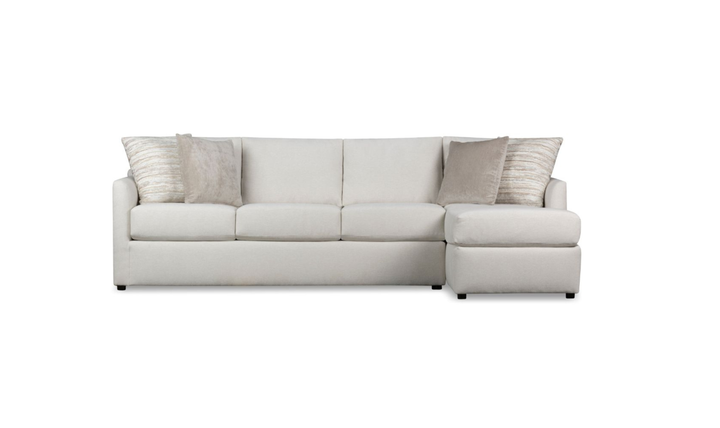 Klaussner Atlanta L-Shape Fabric Sectional Sofa in Beige-Jennifer Furniture