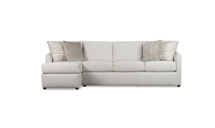 Klaussner Atlanta L-Shape Fabric Sectional Sofa in Beige-Jennifer Furniture