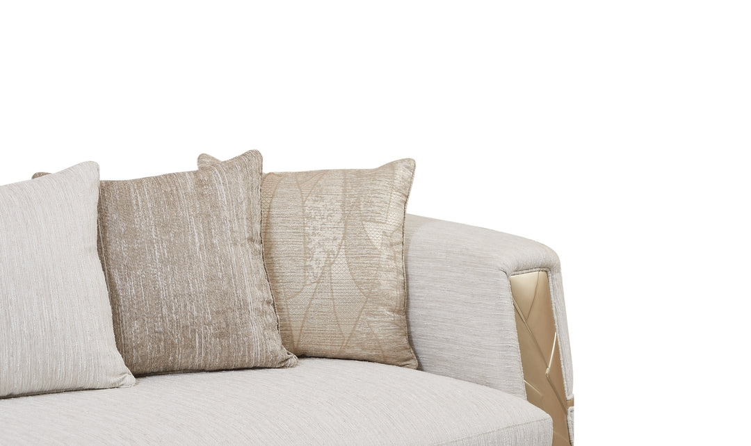 Klaussner Atlas Extra-Large Four Seater Sofa in Champagne Gold-JenniferFurniture