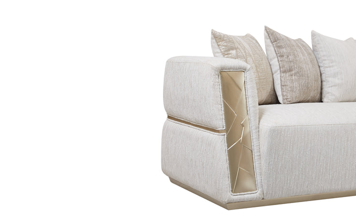 Klaussner Atlas Extra-Large Four Seater Sofa in Champagne Gold-JenniferFurniture