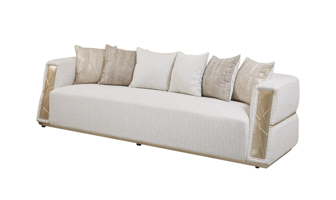 Klaussner Atlas Extra-Large Four Seater Sofa in Champagne Gold-JenniferFurniture