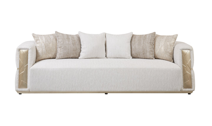 Klaussner Atlas Extra-Large Four Seater Sofa in Champagne Gold-JenniferFurniture