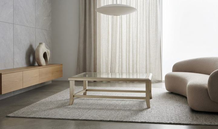 Klaussner Atlas Rectangular Coffee Table in Champagne Gold-Jenniferfurniture