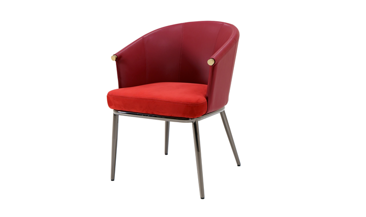 Klaussner Aureo Red Leather Dining Chair