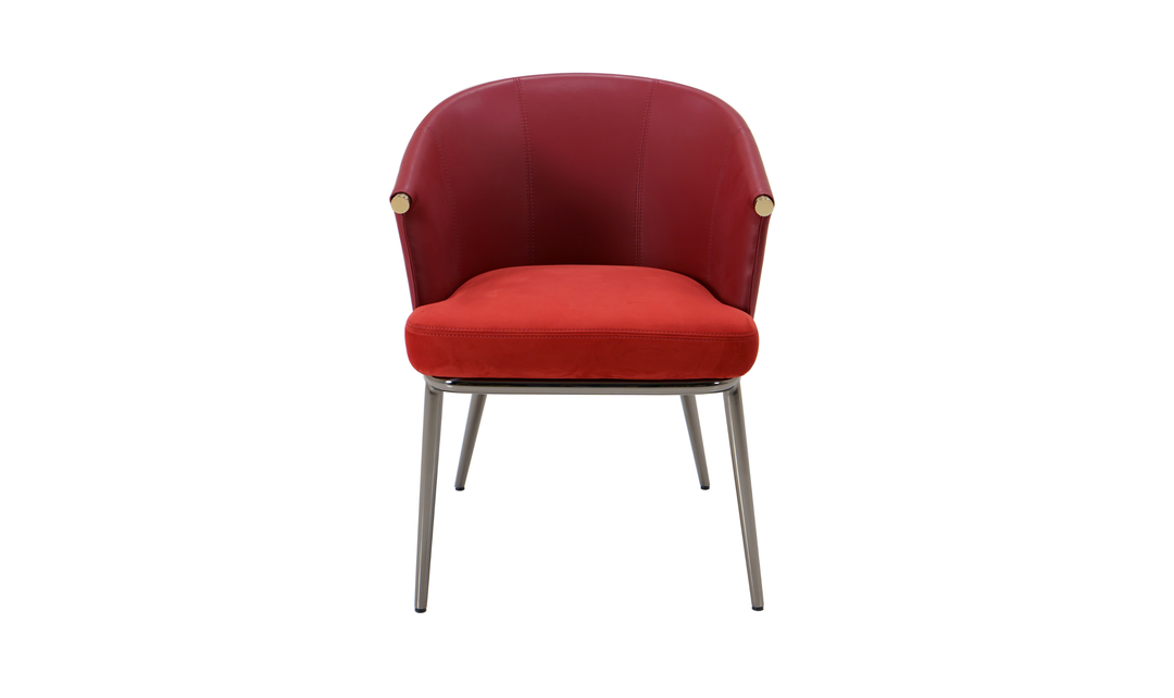 Klaussner Aureo Red Leather Dining Chair