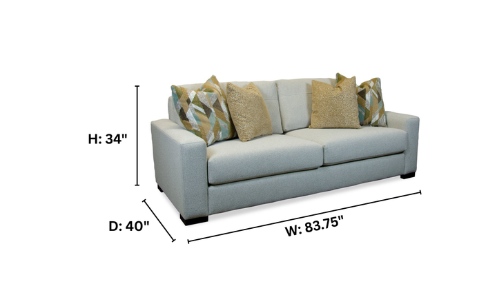 Klaussner Austin Two-Seater Sofa with Track Arms-Jenniferfurniture