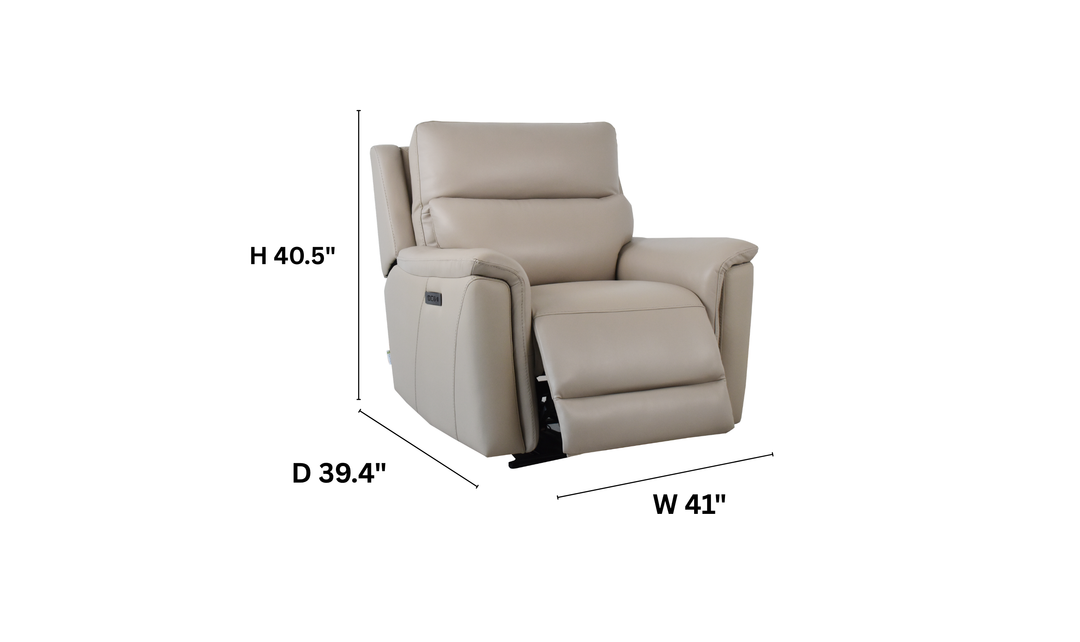 Klaussner Aven Dual Motor Power Reclining Chair with USB & USB-C-Jennifer Furniture