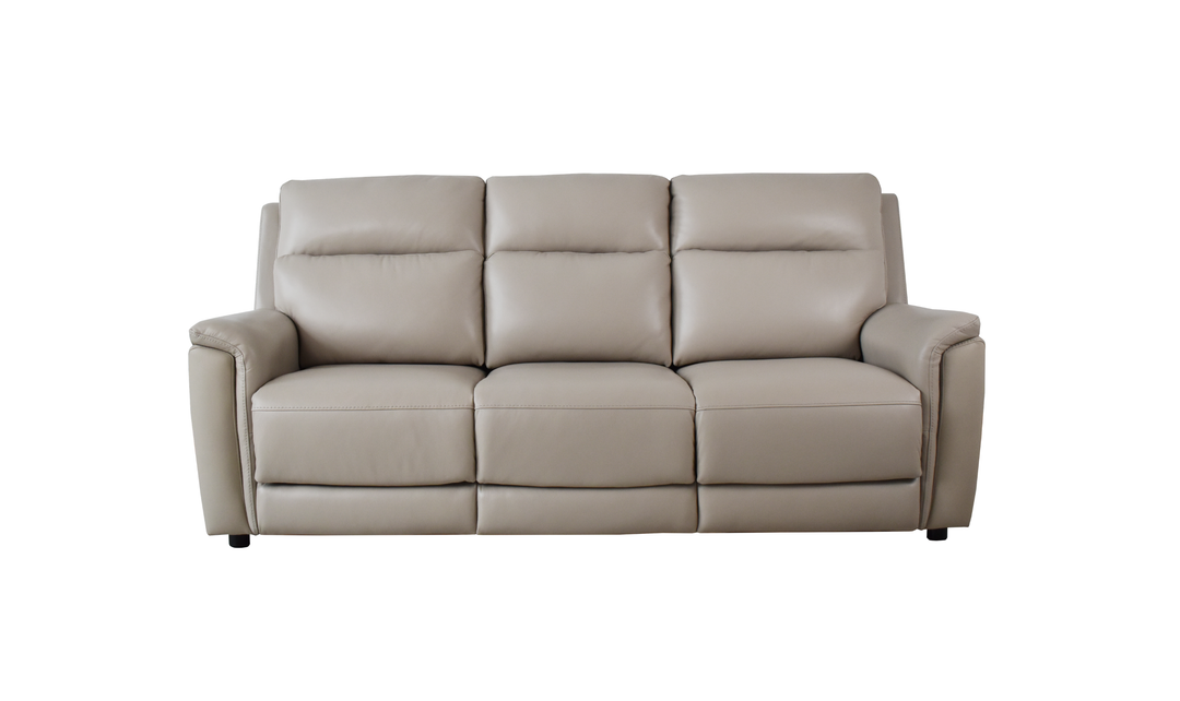 Klaussner Aven Leather Match 3 Seater Queen Sleeper Sofa in Beige