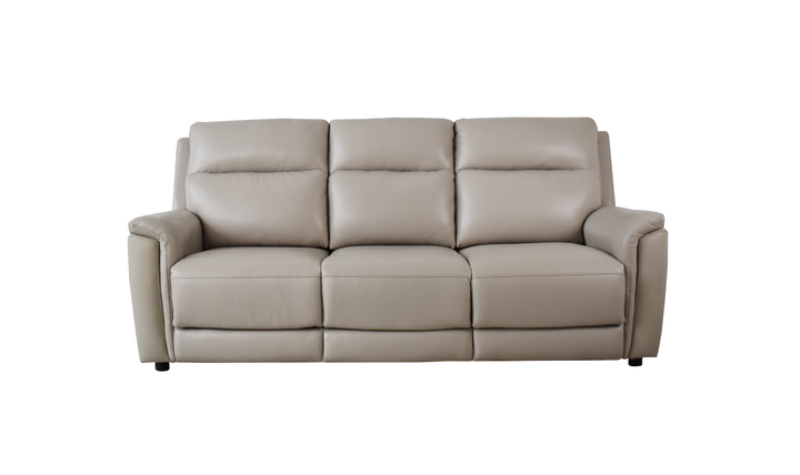 Klaussner Aven Leather Match 3 Seater Queen Sleeper Sofa in Beige