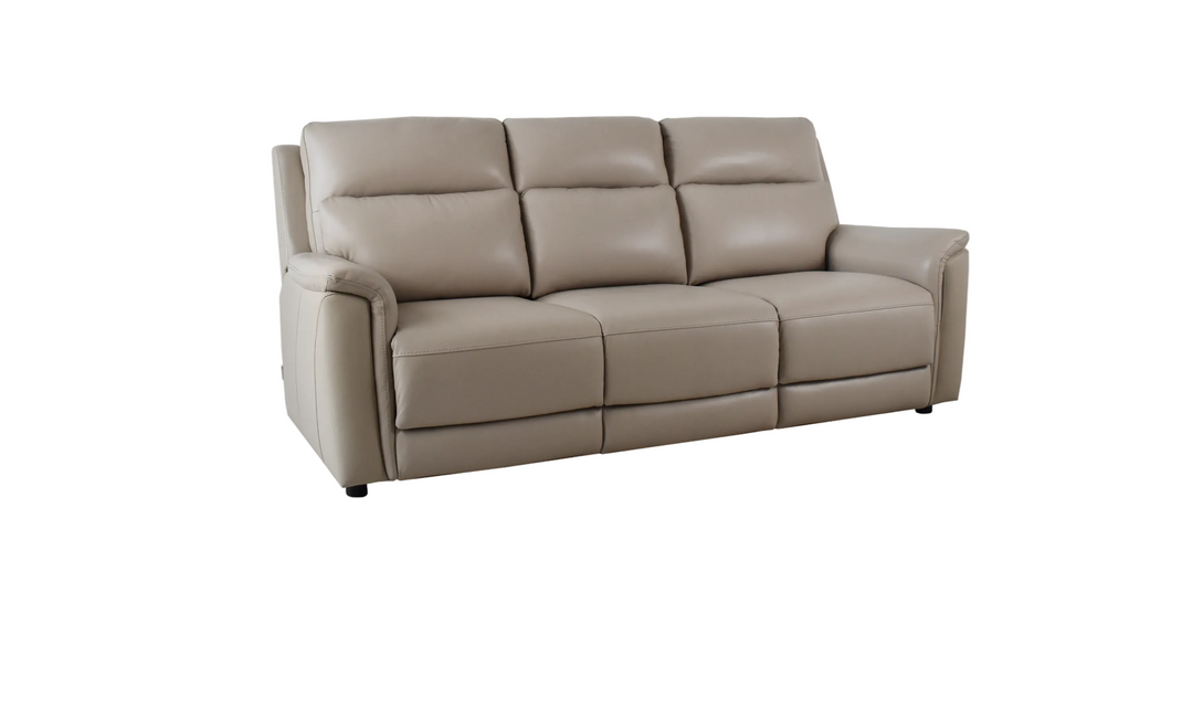 Klaussner Aven Leather Match 3 Seater Queen Sleeper Sofa in Beige-Jennifer