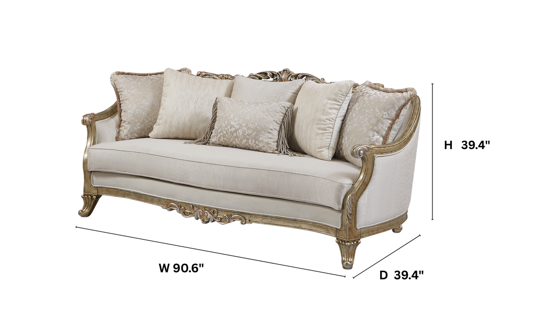Klaussner Bellalynn 3 Seater Luxury Classic Sofa in Antique Brown