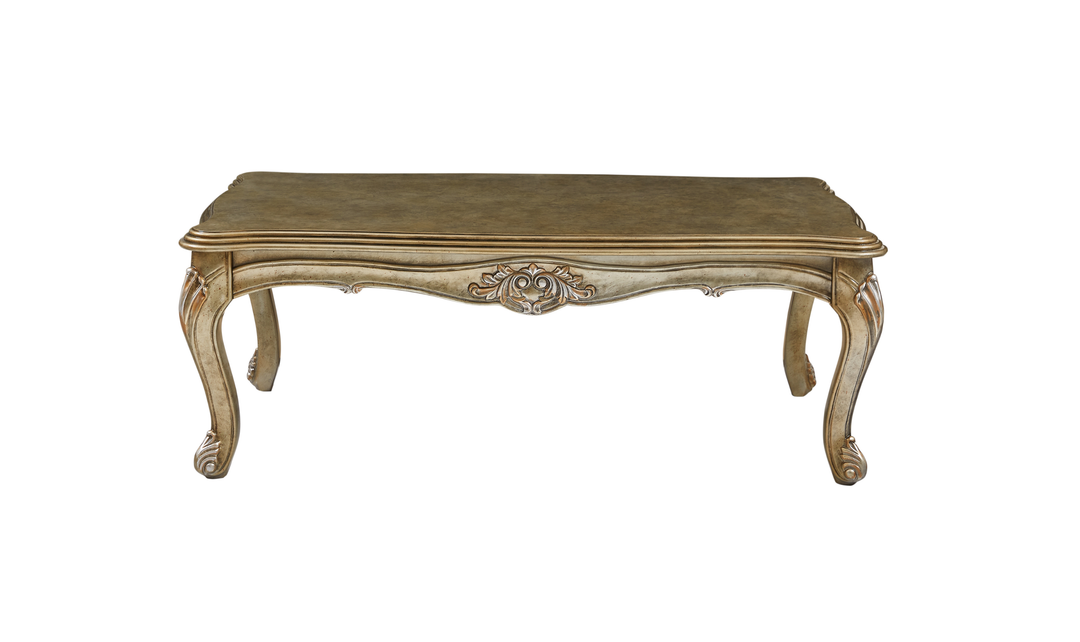 Klaussner Bellalynn Ornate Carved Center Coffee Table in Antique Brown-Jennifer Furniture