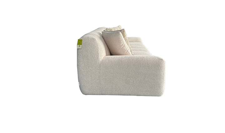 Klaussner Belluno Bouclé Fabric Sofa with Deep Tufted Seat-Jennifer Furniture