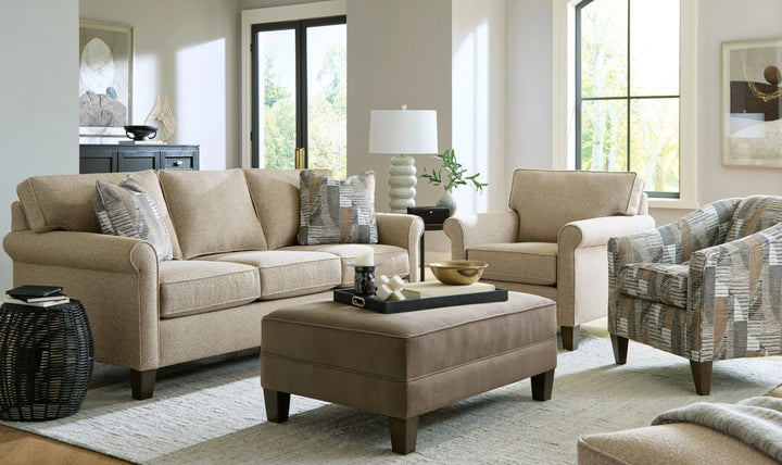 Klaussner Belmont Fabric Transitional Rolled arms Sofa Collection