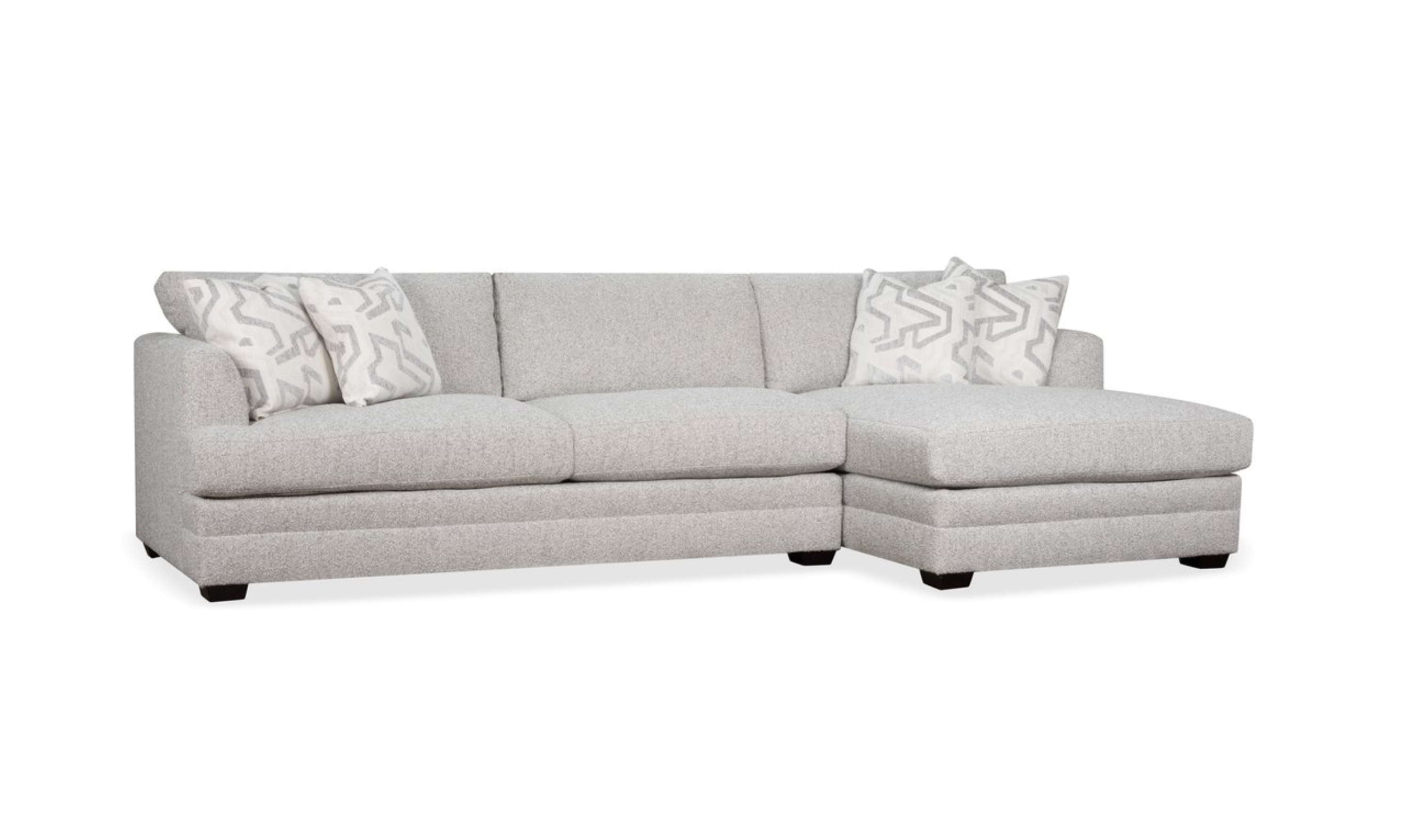 Klaussner Bentley Fabric Sectional Sofa with Track Arms-Jennifer Furniture