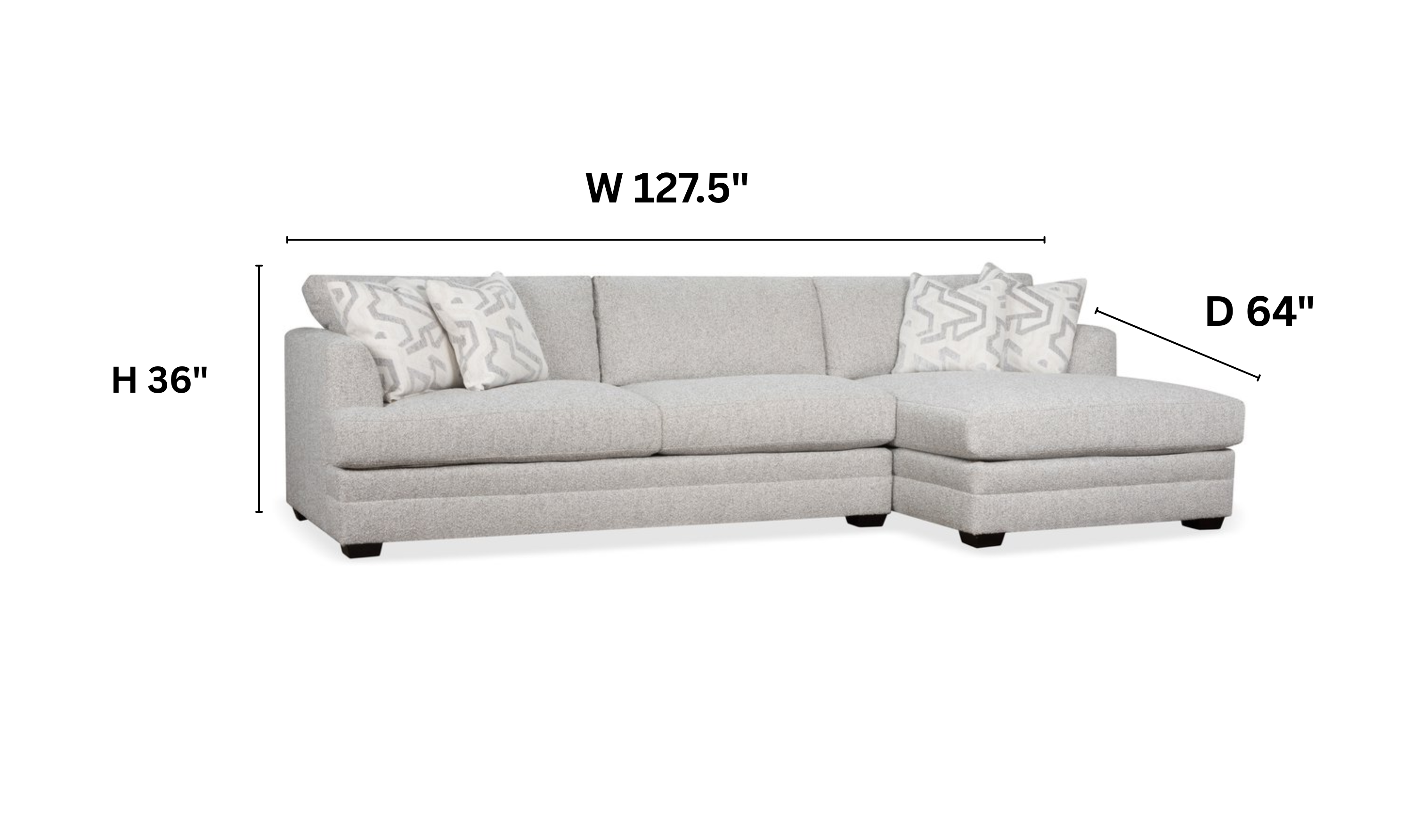 Klaussner Bentley Fabric Sectional Sofa with Track Arms-Jennifer Furniture
