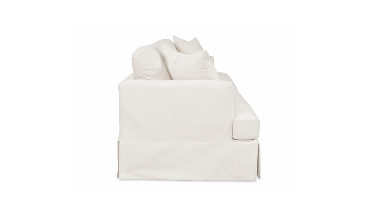 Klaussner Bentley Fabric Upholstered Slipcover Sofa with Accent Pillows-Jennifer