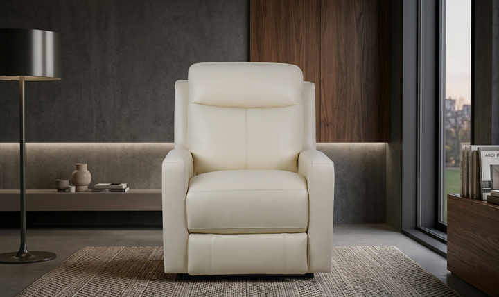 Klaussner Bento Leather Match Power Reclining Chair with USB Charging-Jennifer Furniture
