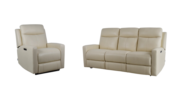 Klaussner Bento Leather Reclining Living Room Set with USB Port