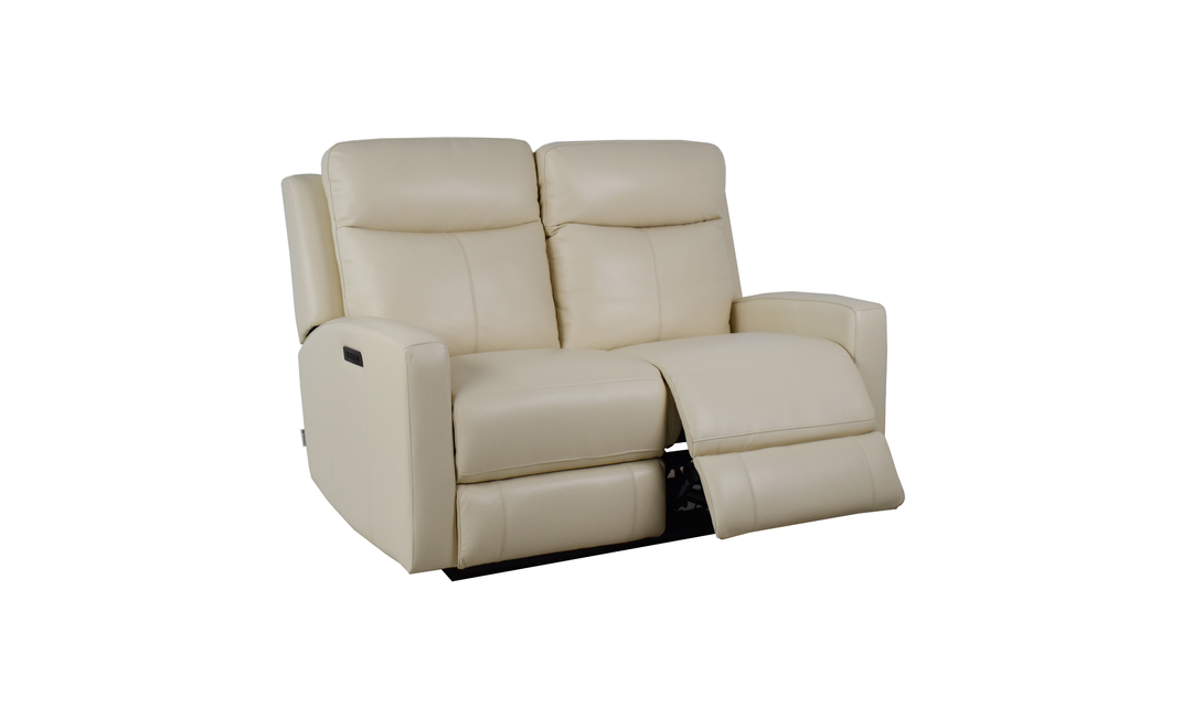 Klaussner Bento Leather Match Power Reclining Loveseat with USB Charging-Jennifer Furniture
