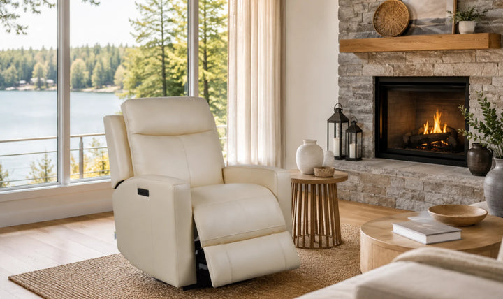 Klaussner Bento Leather Reclining Living Room Set with USB Port