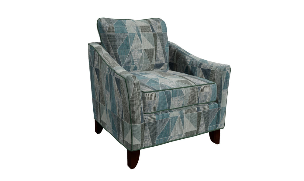 Klaussner Bradford Fabric Transitional Accent Chair With Flared Arm-Jennifer Furniture