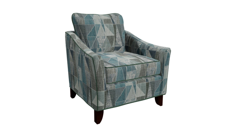 Klaussner Bradford Fabric Transitional Accent Chair With Flared Arm-Jennifer Furniture