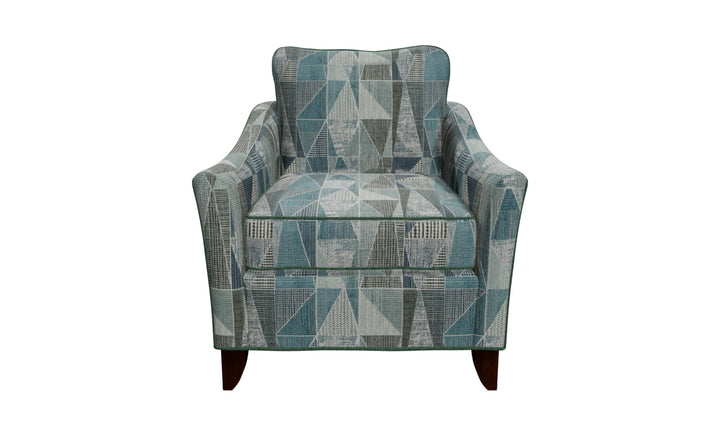 Klaussner Bradford Fabric Transitional Accent Chair With Flared Arm-Jennifer Furniture