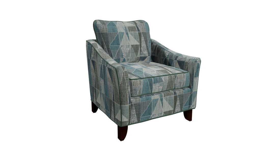 Klaussner Bradford Fabric Transitional Accent Chair With Flared Arm-Jennifer Furniture