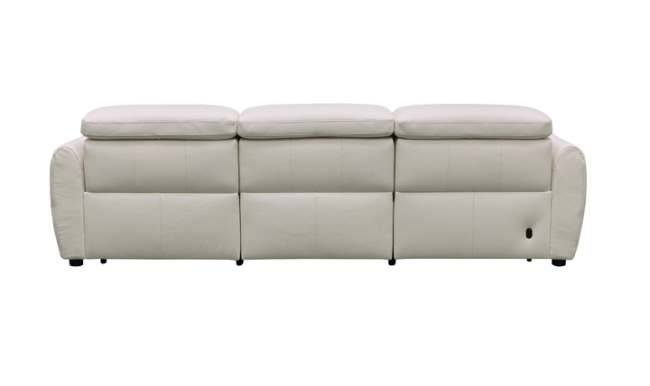 Klaussner Bravino Leather Motion Power Reclining Sofa with USB Ports
