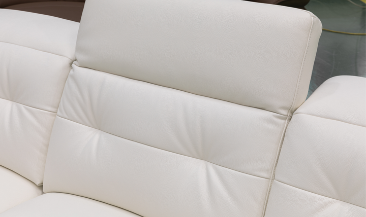 Klaussner Bravino Leather Motion Power Reclining Sofa with USB Ports