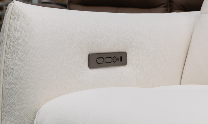 Klaussner Bravino Leather Double Power Reclining Living Room Set