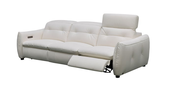 Klaussner Bravino Leather Motion Power Reclining Sofa with USB Ports