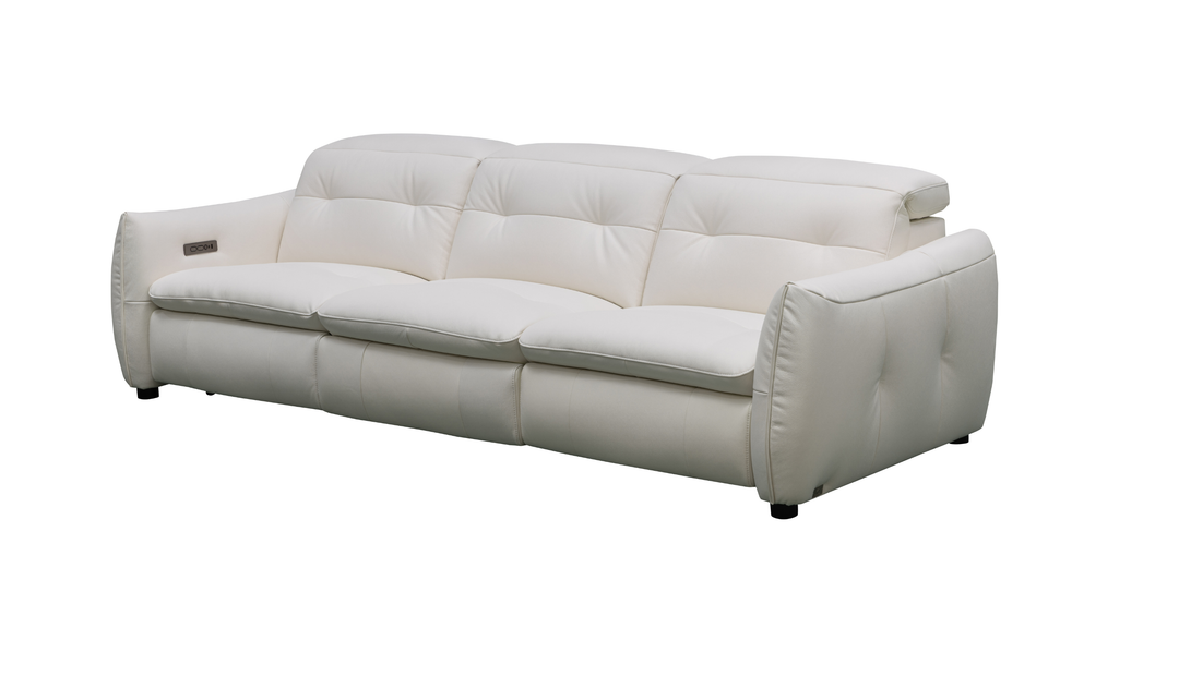 Klaussner Bravino Leather Motion Power Reclining Sofa with USB Ports
