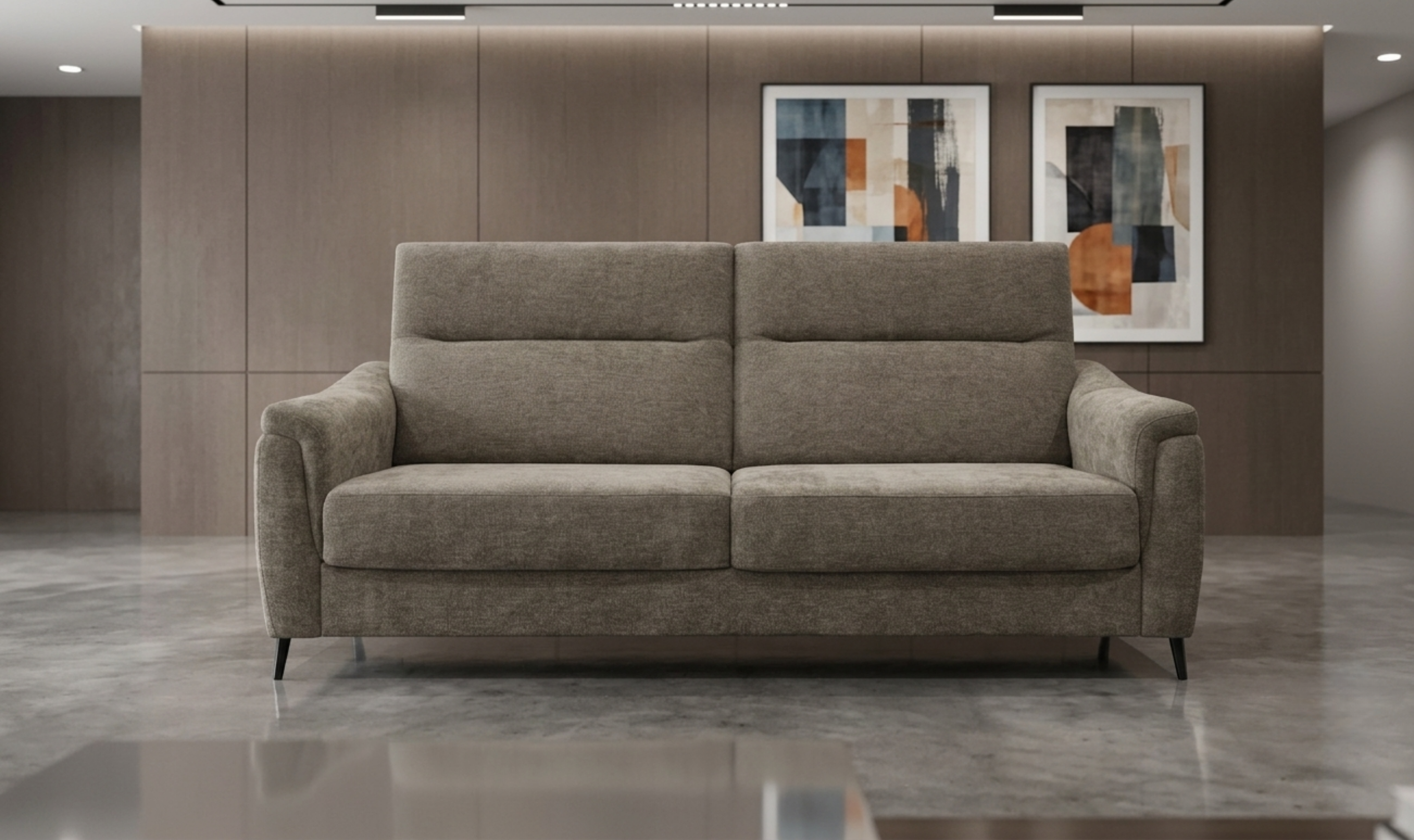 Klaussner Brenton Fabric Queen Sleeper Sofa with High-Back Cushions-Jennifer